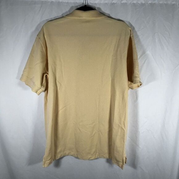 LL Bean Shirt Men's Medium Tall Yellow Short Sleeve Polo Collared - Picture 6 of 8